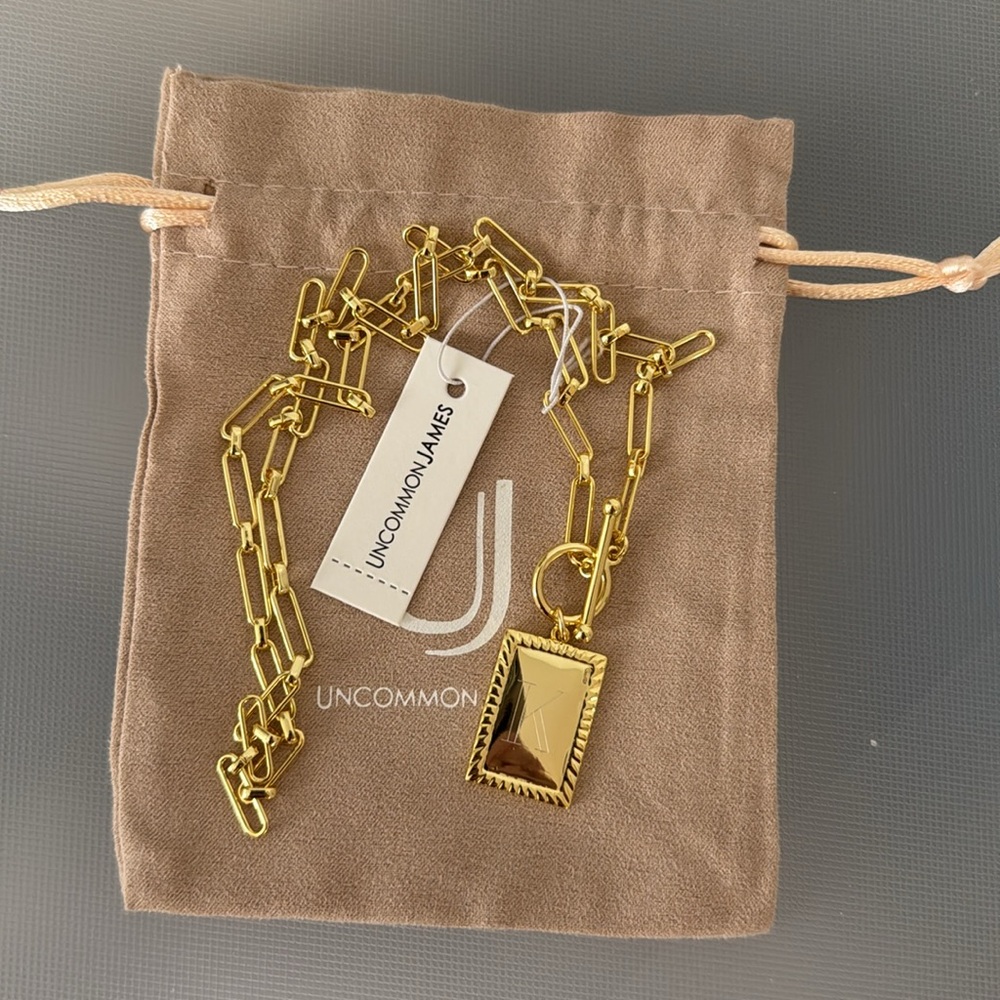 Uncommon James Gold Pendant Necklace K Initial